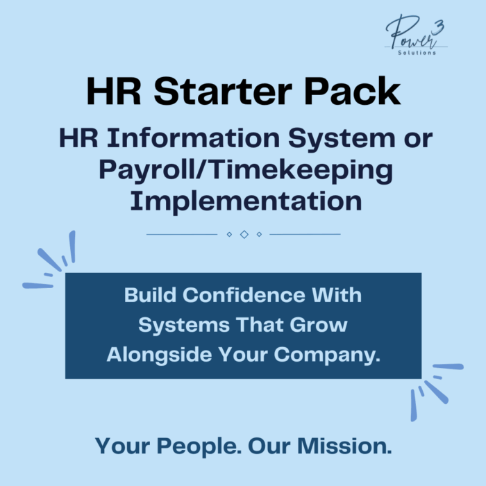 HR Starter Pack - HRIS or Payroll System Implementation