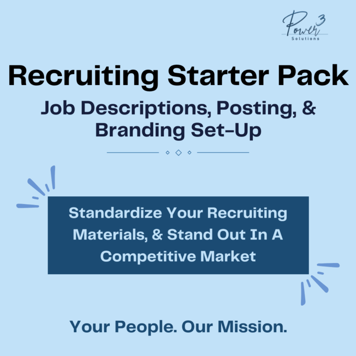 Recruiting Starter Pack - Job Descriptions, Posting, and Branding