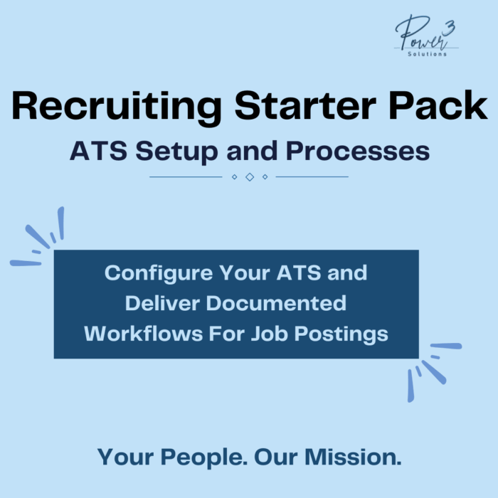 Recruiting Starter Pack - ATS Setup and Processes