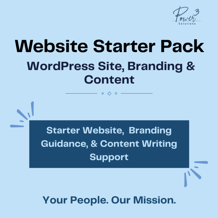 Website Starter Pack – WordPress Site, Branding & Content