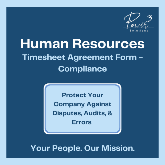 HR - Timesheet Policies, Procedures and Agreement - DCAA Compliant